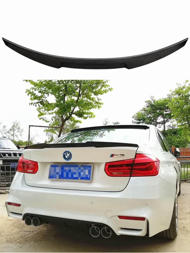 M4-Style Boot Lid Spoiler, Carbon Look, for BMW 3 Series F30 and M3 F80 (2012-2019)