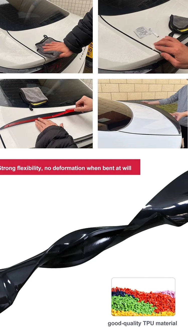 For BMW Accessories 3 Series E92 Coupe 332d 335i M3 Style 2007-2013 Car Black Boot Rear Trunk Wing Roof Spoiler Lip Cover