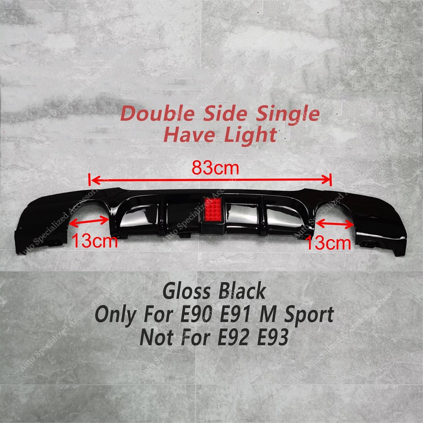 MP Style Gloss Rear Diffuser Rear Bumper Lip Splitter For Bmw E90 E91 320d 325d 330d 335i 05-12 4-Door M Sport Bodykits Tuning