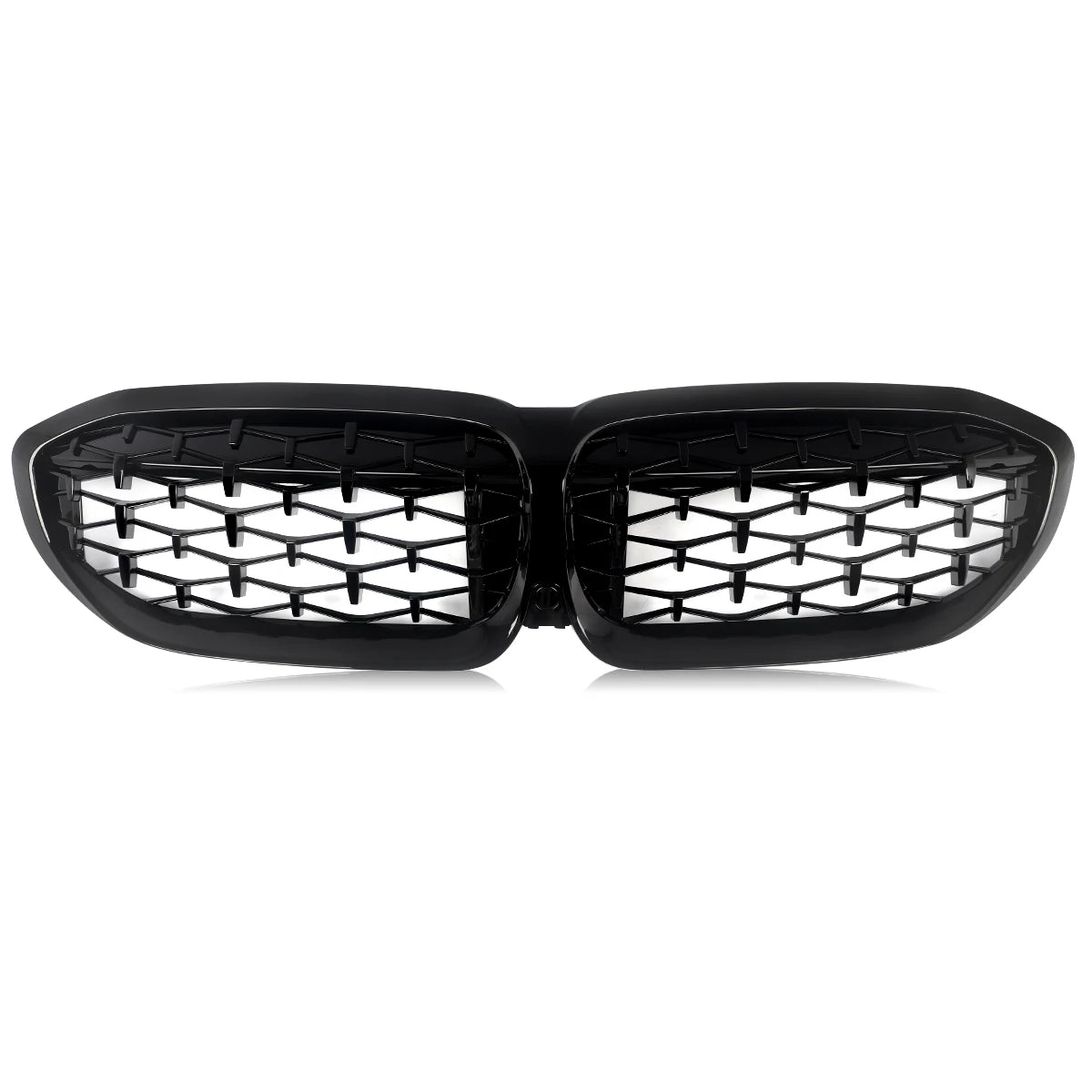Diamond Kidney Grilles, Gloss Black, for BMW 3 Series G20 Pre-LCI (2019-2022)