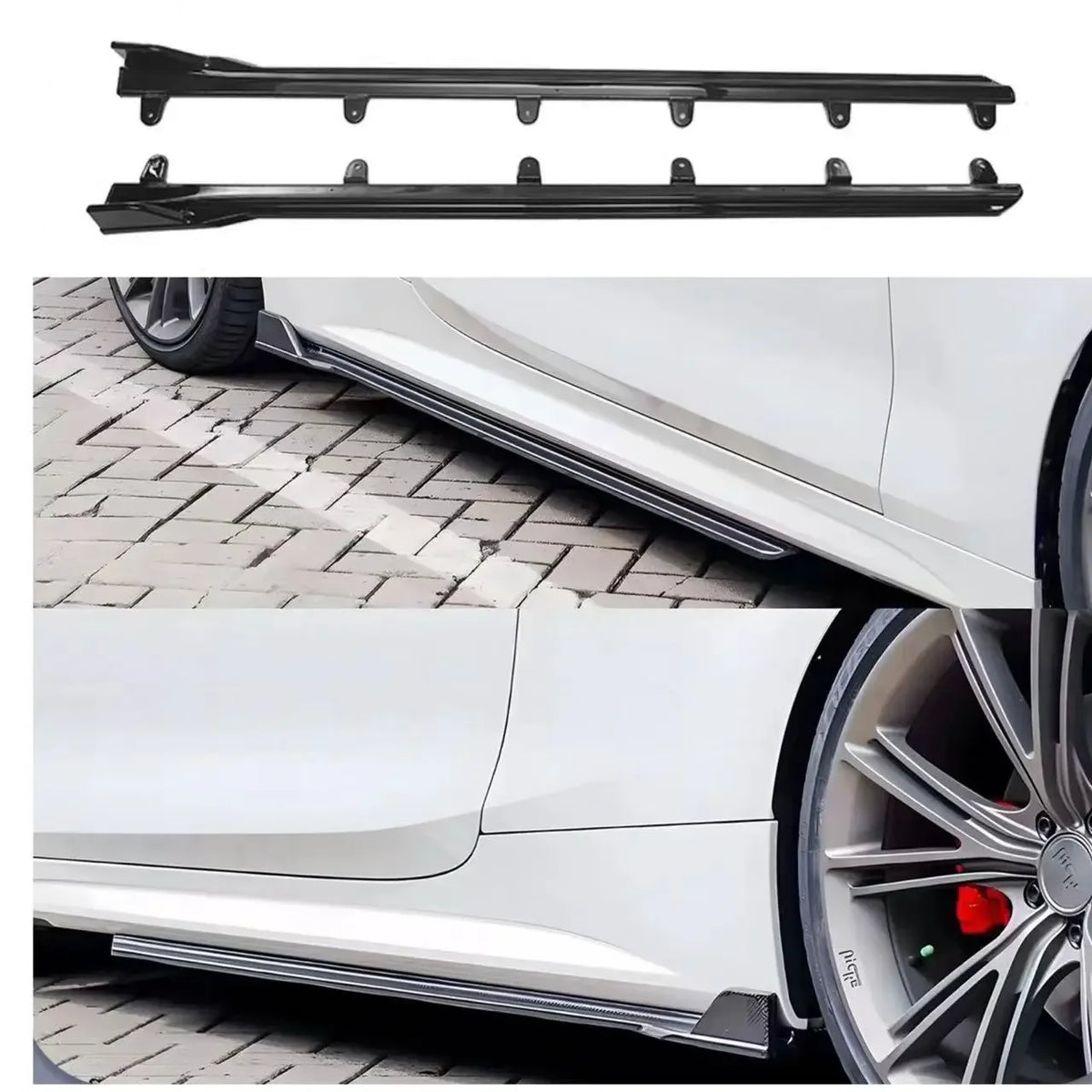 Side Skirt Extensions, Gloss Black, for BMW 4 Series G22 / G23 (2020+)