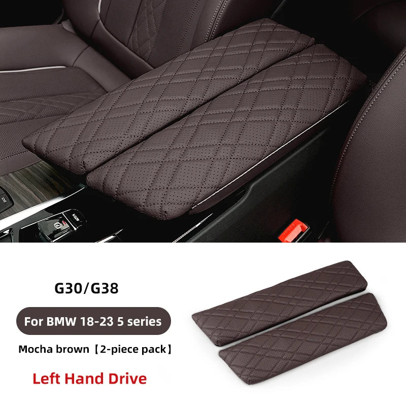 2pc Car Armrest Box Pad Auto Central Arm Rest Box Cover Protect Mat Interior Styling Accessory For BMW G30 G38 G32 6GT 2018-2023