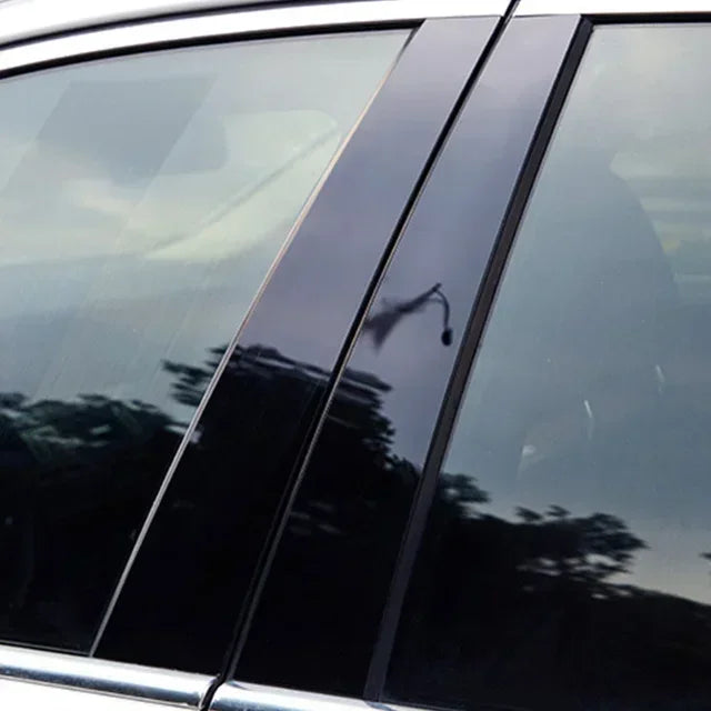 For BMW F30 E46 E90 G20 318i 325i 320i 328i Car Door Window Pillars B-pillar Post Trim Stickers Glossy Carbon Fiber Wrap Films