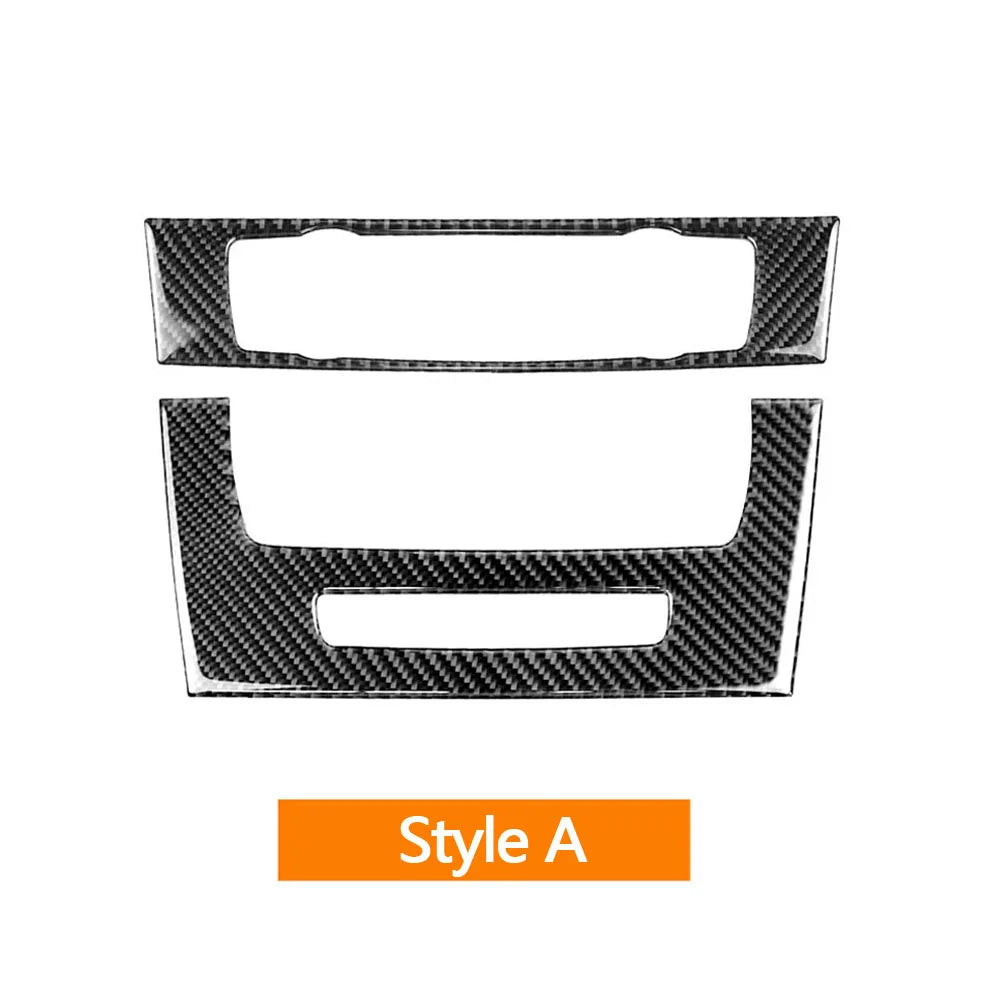 For BMW E90 E92 E93 3 Series Accessories Car Interior Real Carbon Fiber Air Conditioning CD Console Panel Cover Trim Car Styling