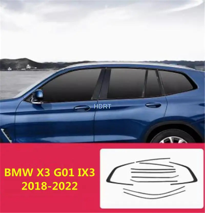 Sticker Glass Moulding Cover Black Window Strip Trim Frame For BMW X1 X2 X3 X4 X5 X6 X7 3 4 5 6 7 Series 2006-2023 Car Styling