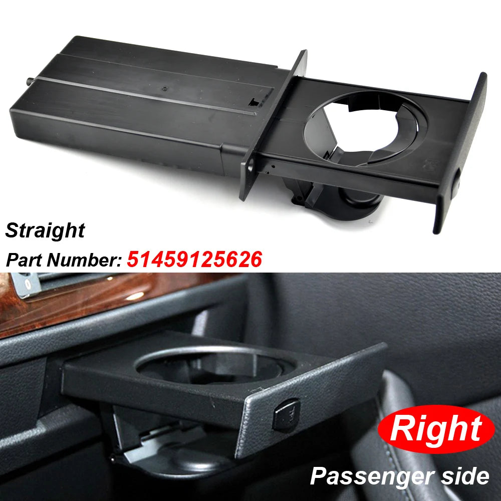 Auto Parts 51459125622 Front Left Right Cup Holder Drink Rack Black Holders For BMW E60 E61 5 Series 520i 525i 528i 2003-2010