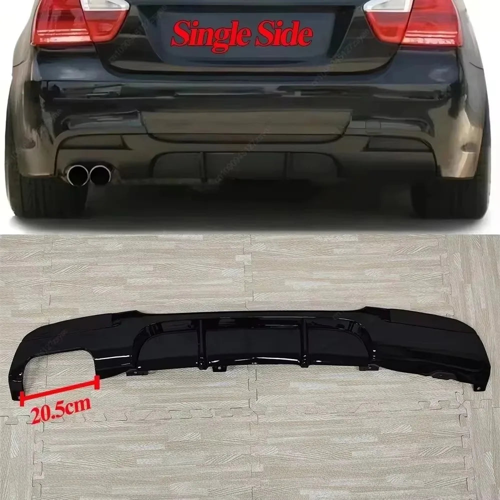 MP Style For BMW 3 Series E90 E91 320i 320d 325d 330d 335i 2005-2012 4-Door M-Sport Rear Bumper Diffuser Bodykits Tuning Black
