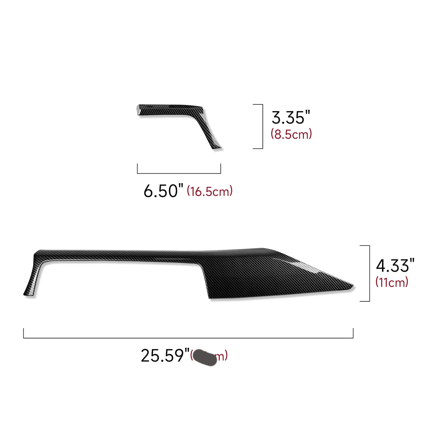 For BMW F30 F31 F34 3GT F32 F33 F36 (2012-2020) Center Console Dashboard Panel Cover Trim Accessories, Carbon Fiber ABS Sticker