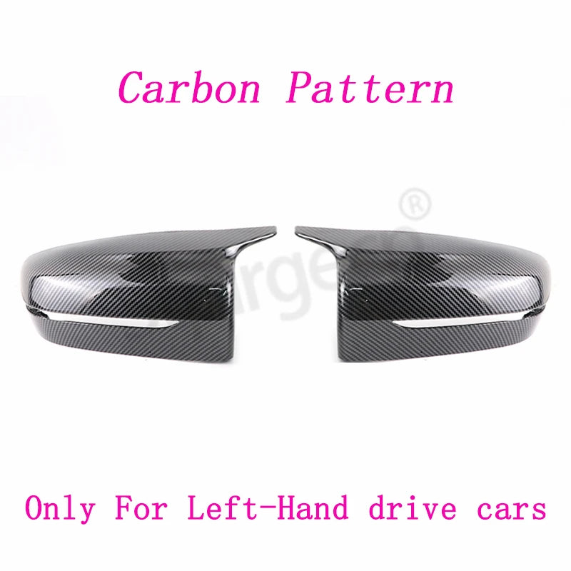 2Pcs Car Bright Black Side Rear View Mirror Cover Replacement For BMW 3 4 5 7 Series G20 G22 G30 G31 G38 G11 G12 2016 - 2022