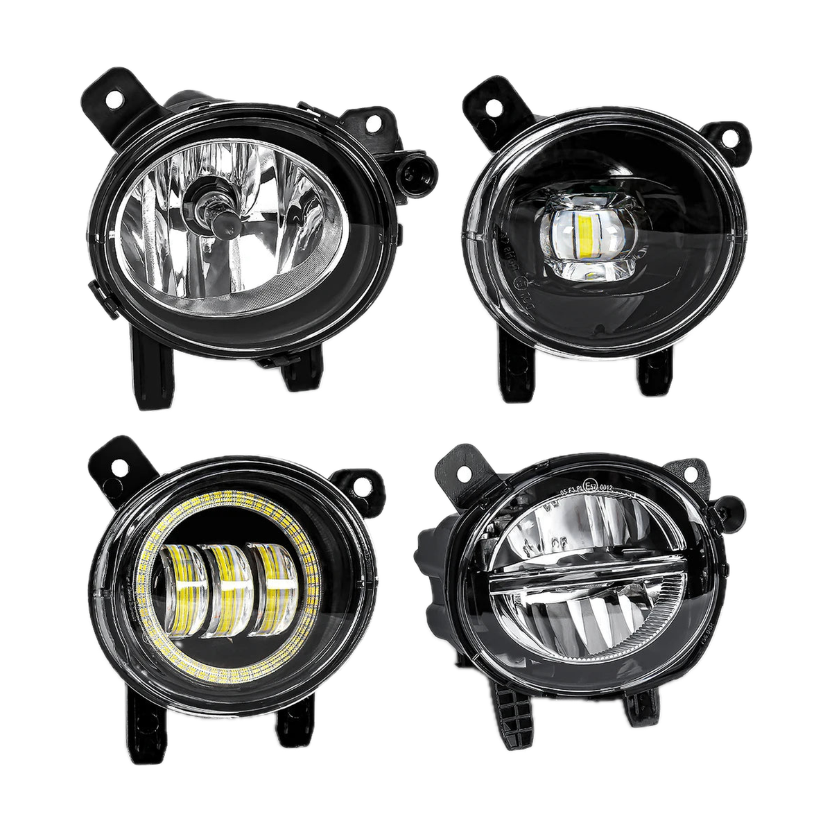 Four fog light versions: halogen, LED B, halo ring and LED A, for BMW F20 / F22 / F30 / F32 / F34 / F45
