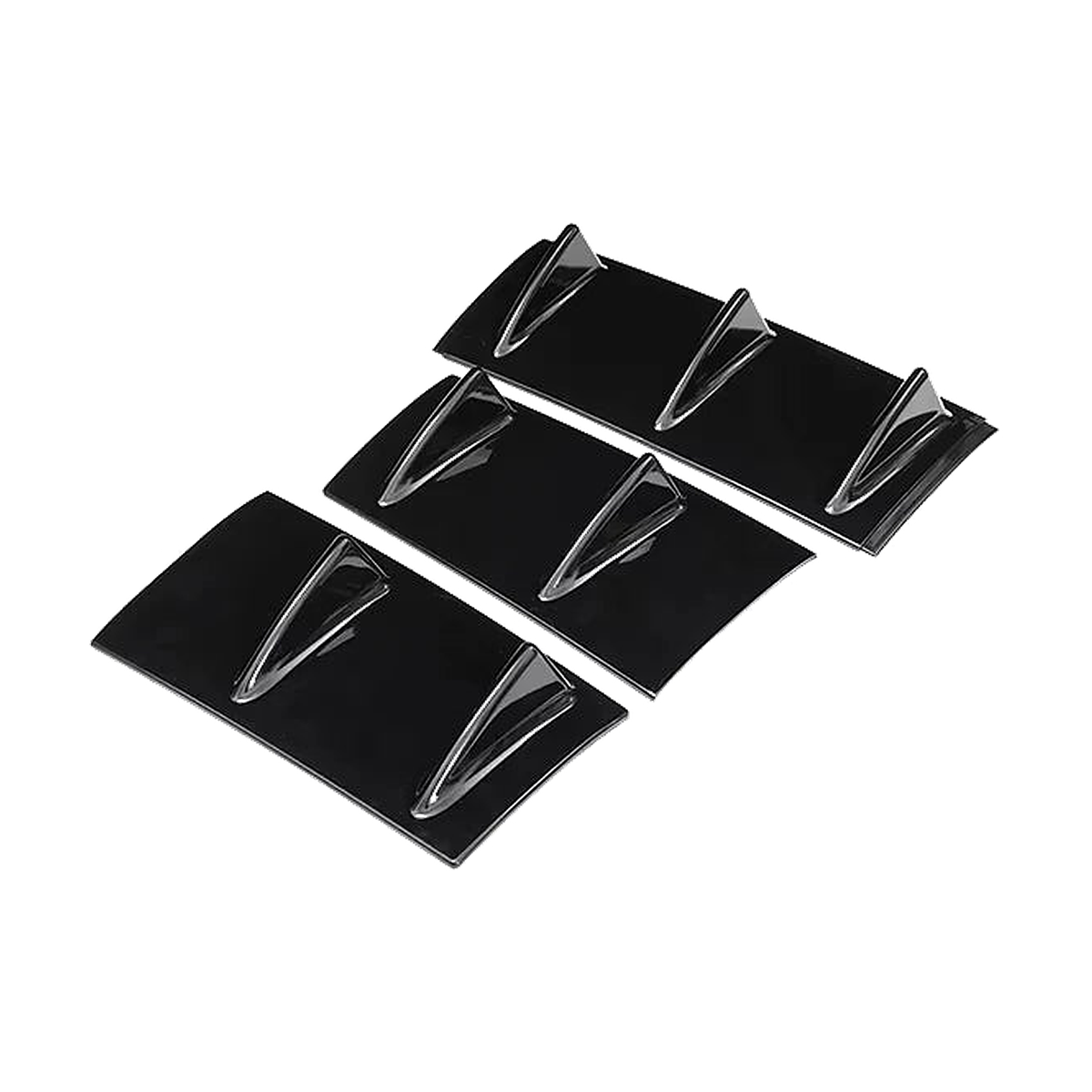 7-Fin Rear Diffuser Kit (3-Piece), universal fit for BMW