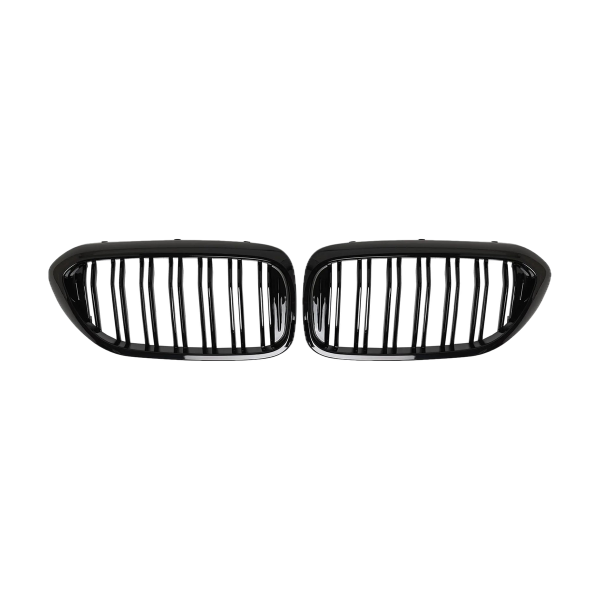 Double-Slat Kidney Grille for BMW 5 Series G30 / G38 (2017-2020), Gloss Black
