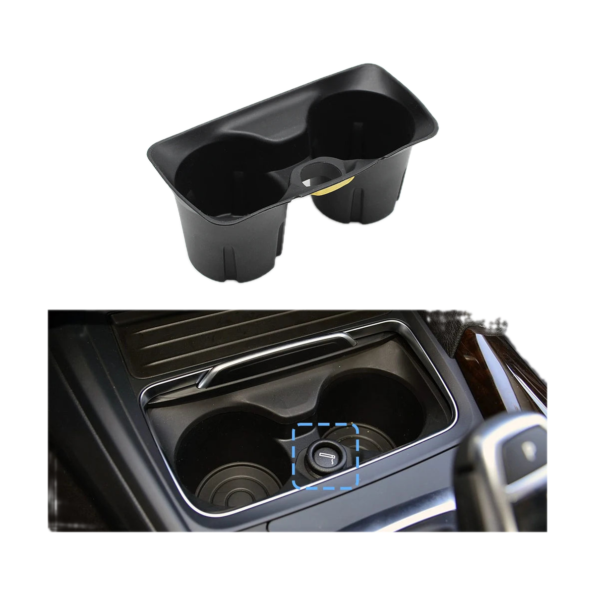 Centre Console Cup Holder Insert for BMW F30, F31, F32, F34, F36