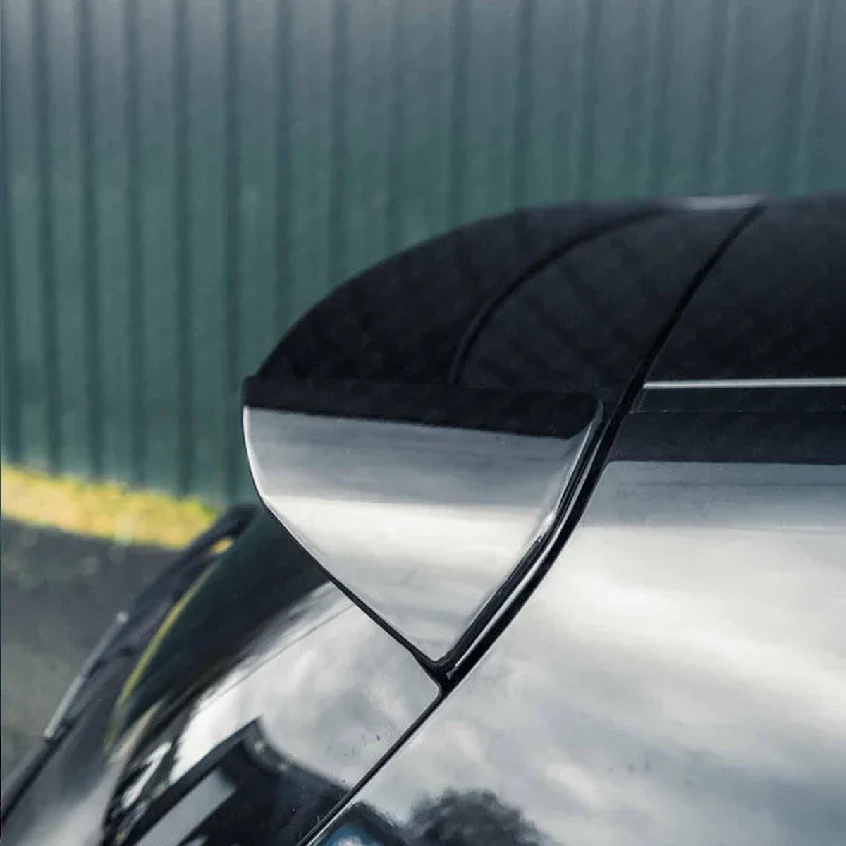 Gloss black rear roof spoiler fitted on a BMW 1 Series F20 / F21