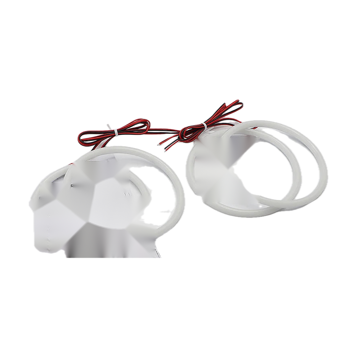 White LED angel eye ring kit with wiring harness for BMW E30, E32, E34 (1982-1996)