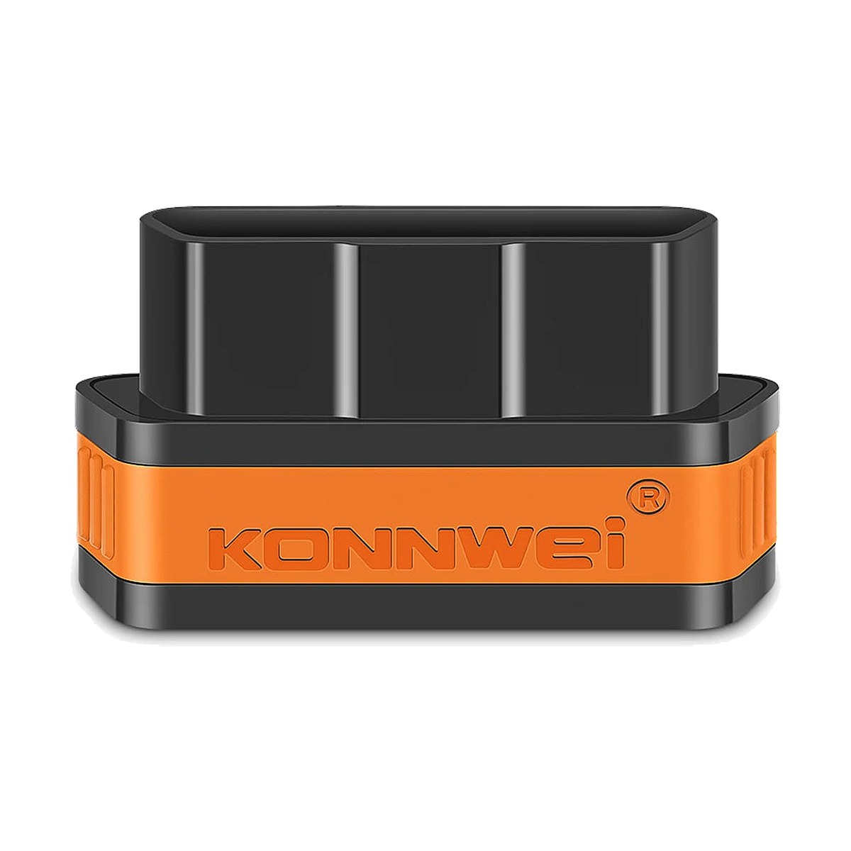 Konnwei KW901 Bluetooth 5.0 OBD2 scanner, front view of housing, universal fit for BMW