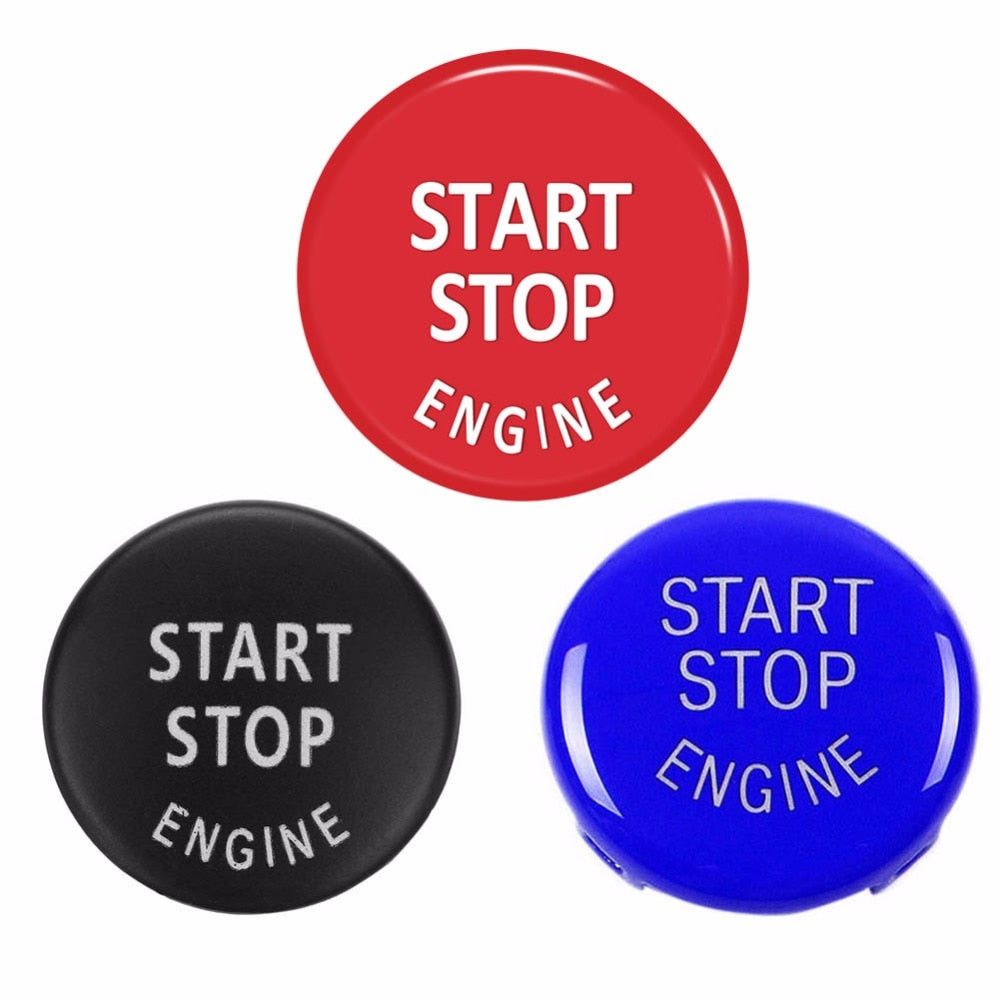 BMW Start Stop Engine Button Cover — E90 E92 E60 F30 F10 (Black/Red/Blue)