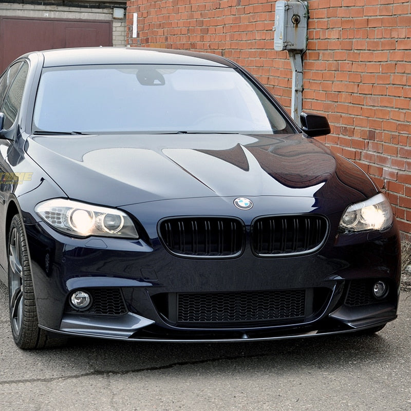 BMW Front Bumper Lip Spoiler — F10 F11 5 Series M Sport Style (Gloss Black)