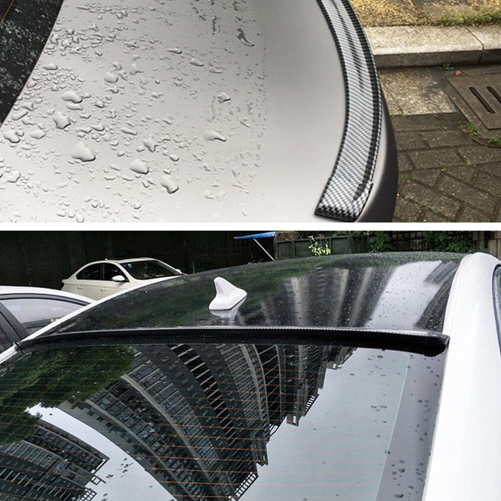 BMW Universal Rubber Roof Spoiler Strip — Carbon Fiber Look 1.5m (All Models)