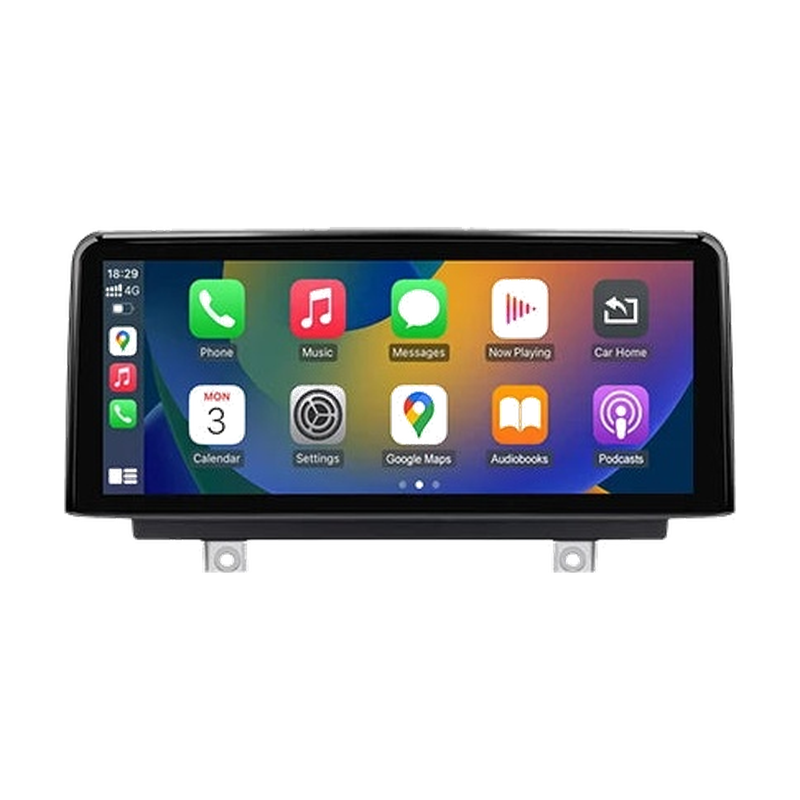 10.25 inch wireless CarPlay screen showing the CarPlay home screen, front view, for BMW F20 / F30 with NBT