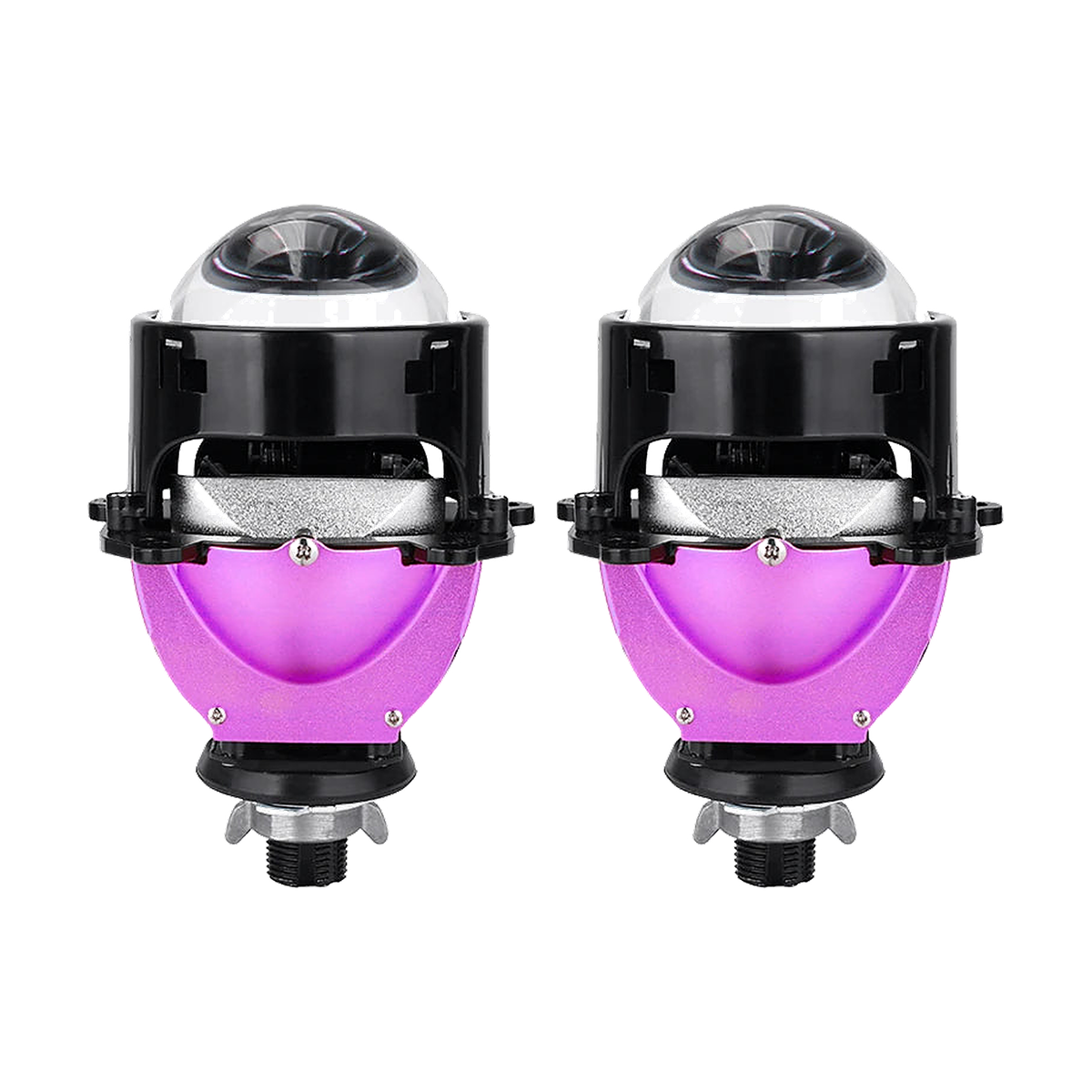 Pair of Bi-LED projector lens units, no shroud, for BMW headlight retrofit