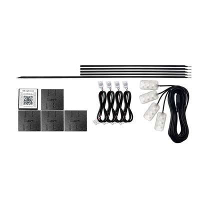 14 piece 64 colour acrylic LED ambient light kit with strips, controller, modules and footwell lamps, universal fit for BMW