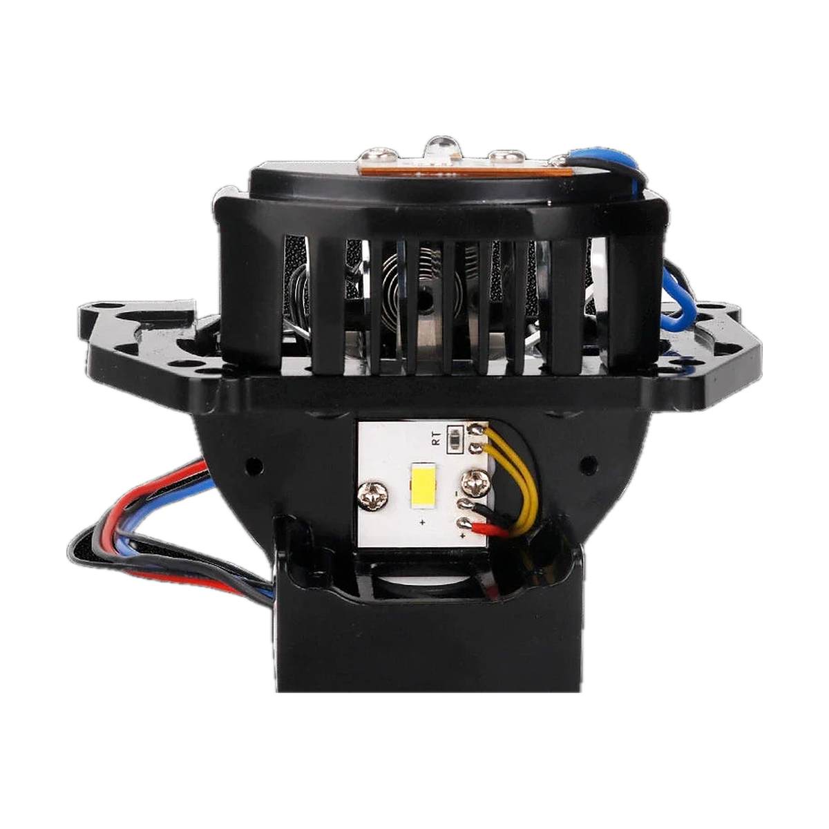 3 inch Bi-LED projector lens rear view showing built-in driver and LED board, universal fit for BMW