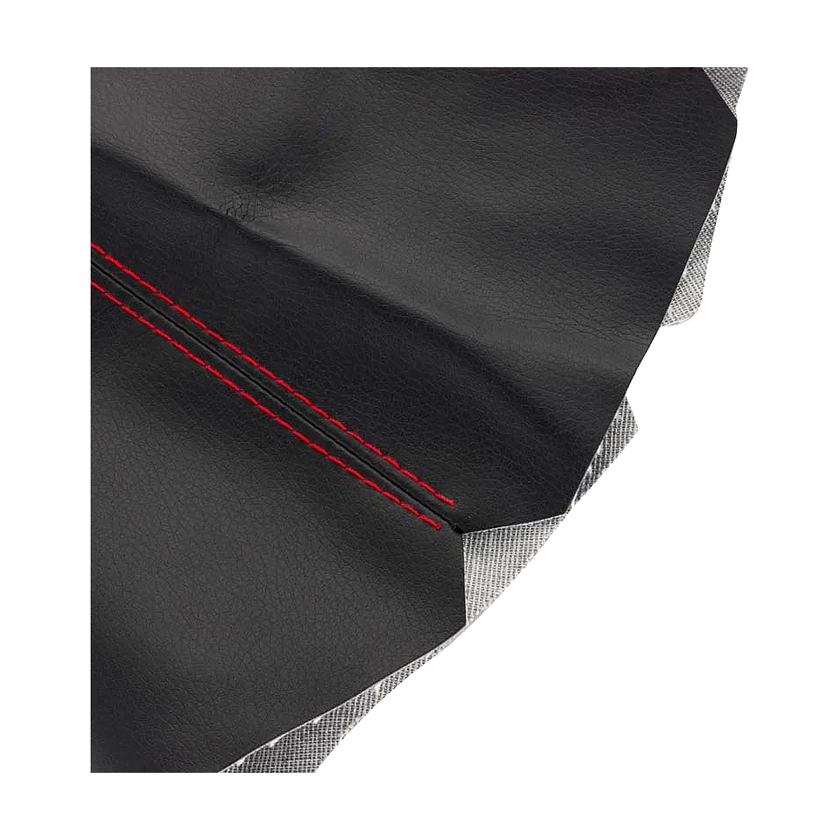 PU leather gear shift boot stitching and edge detail, universal fit for BMW