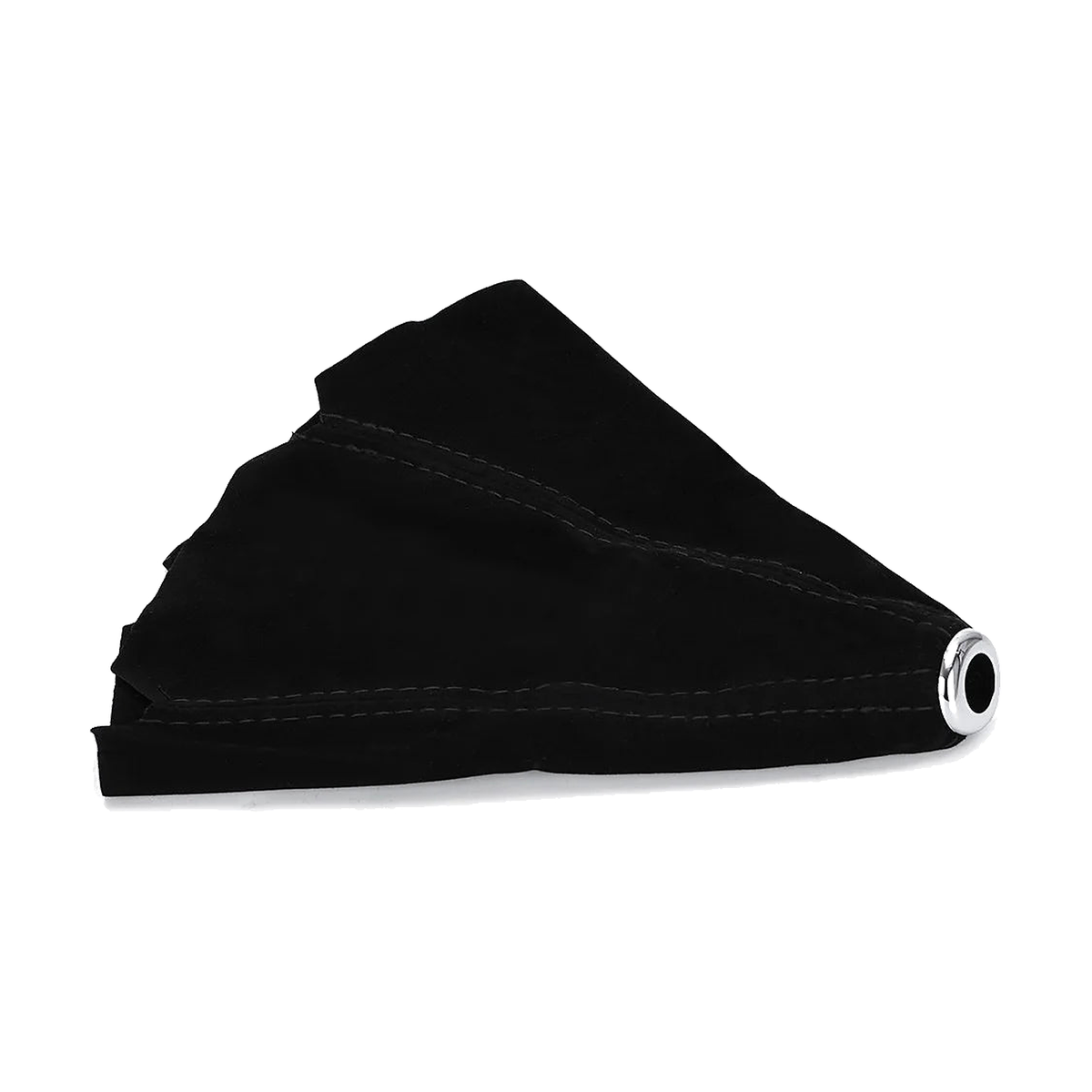 Suede gear shift boot with black stitching, universal fit for BMW
