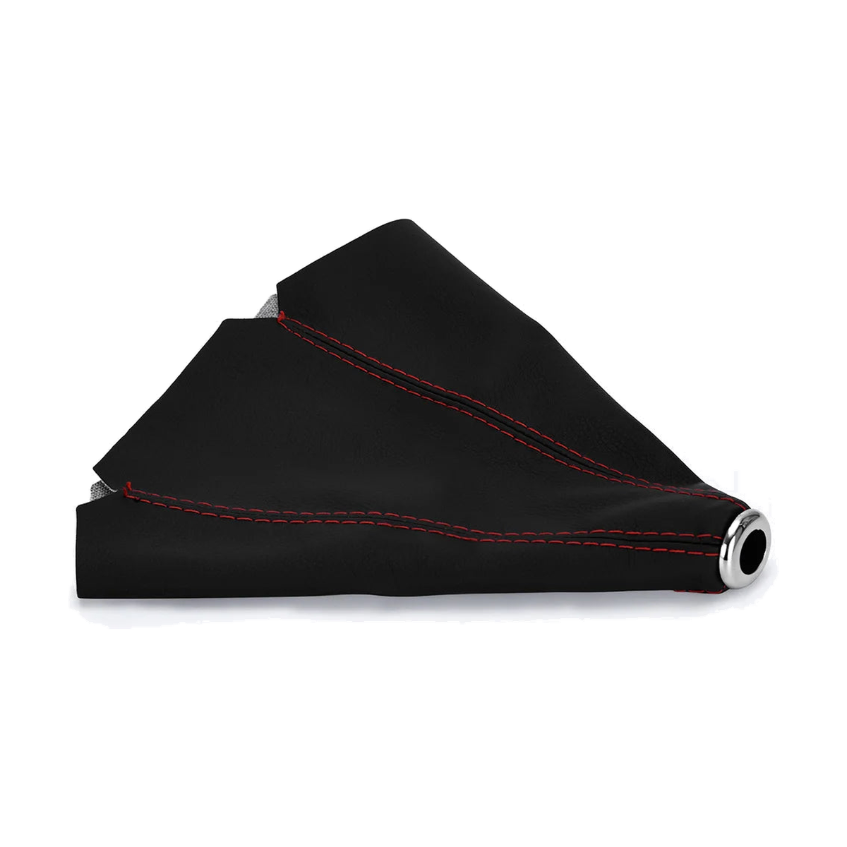 PU leather gear shift boot with red stitching, universal fit for BMW