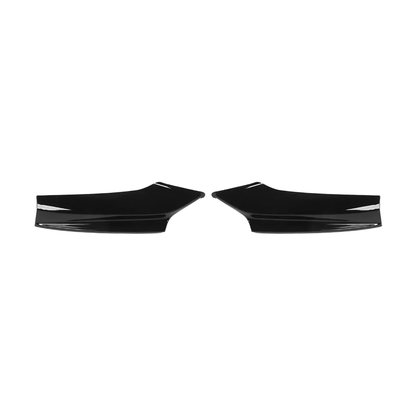 Gloss black front bumper splitter pair for BMW 5 Series F10 / F11 M Sport (2011-2017)