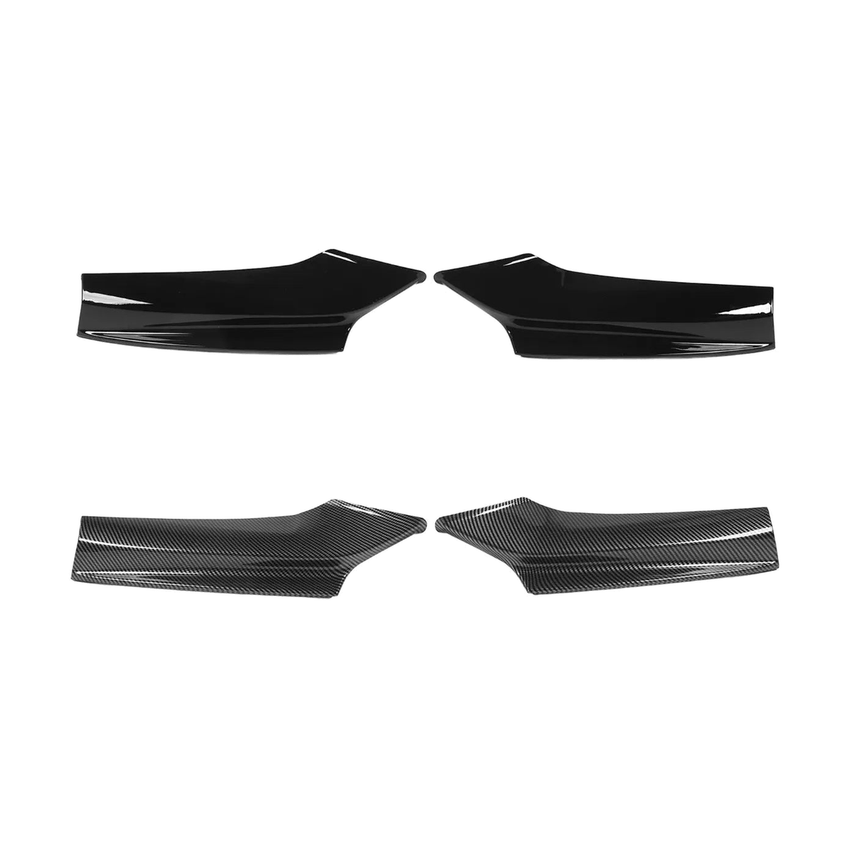 Front bumper splitters in gloss black and carbon fiber finishes for BMW 5 Series F10 / F11 M Sport (2011-2017)