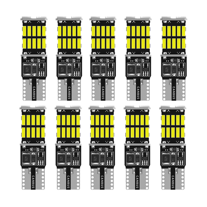 T10 W5W CANbus LED bulbs, pack of 10, for BMW E46, E90, E39, F10, F20