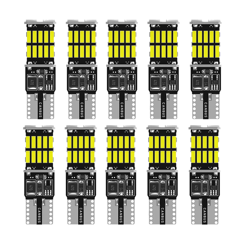 T10 W5W CANbus LED bulbs, pack of 10, for BMW E46, E90, E39, F10, F20