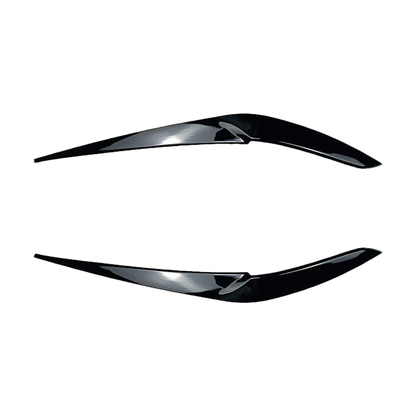 Gloss black headlight eyebrow trim pair for BMW X5 G05 / X6 G06 (2018-2022)