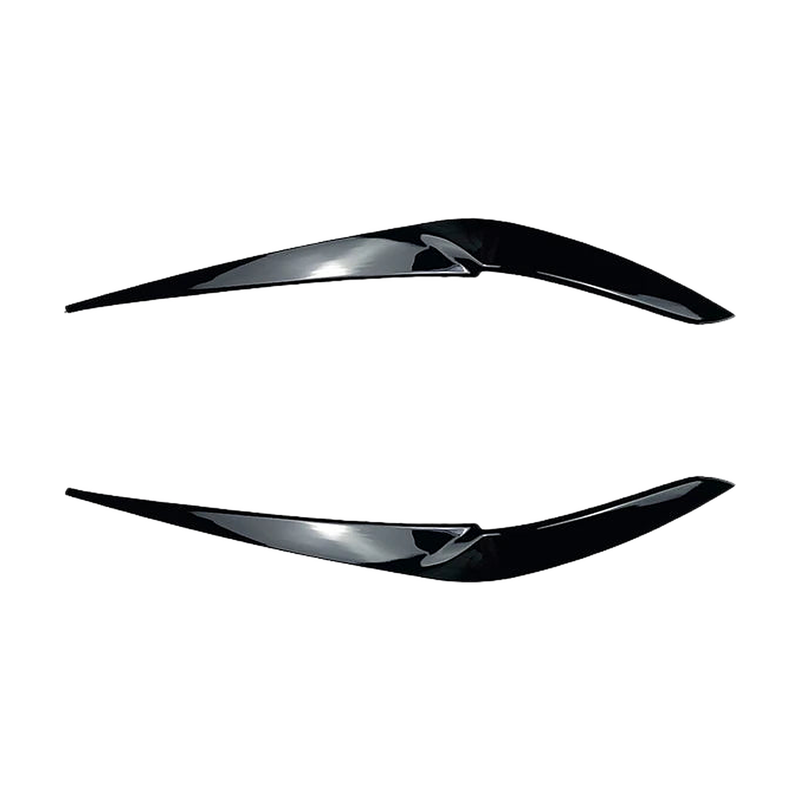 Gloss black headlight eyebrow trim pair for BMW X5 G05 / X6 G06 (2018-2022)