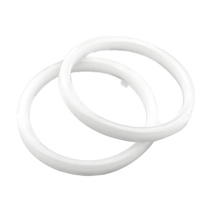 Pair of switchback white and amber LED halo rings with white diffuser covers, universal fit for BMW