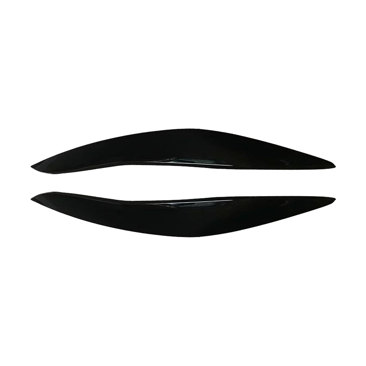 Gloss black headlight eyelid covers, complete pair, for BMW 5 Series F10 / F11 (2011-2014)