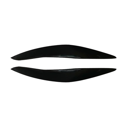 Gloss black headlight eyelid covers, complete pair, for BMW 5 Series F10 / F11 (2011-2014)