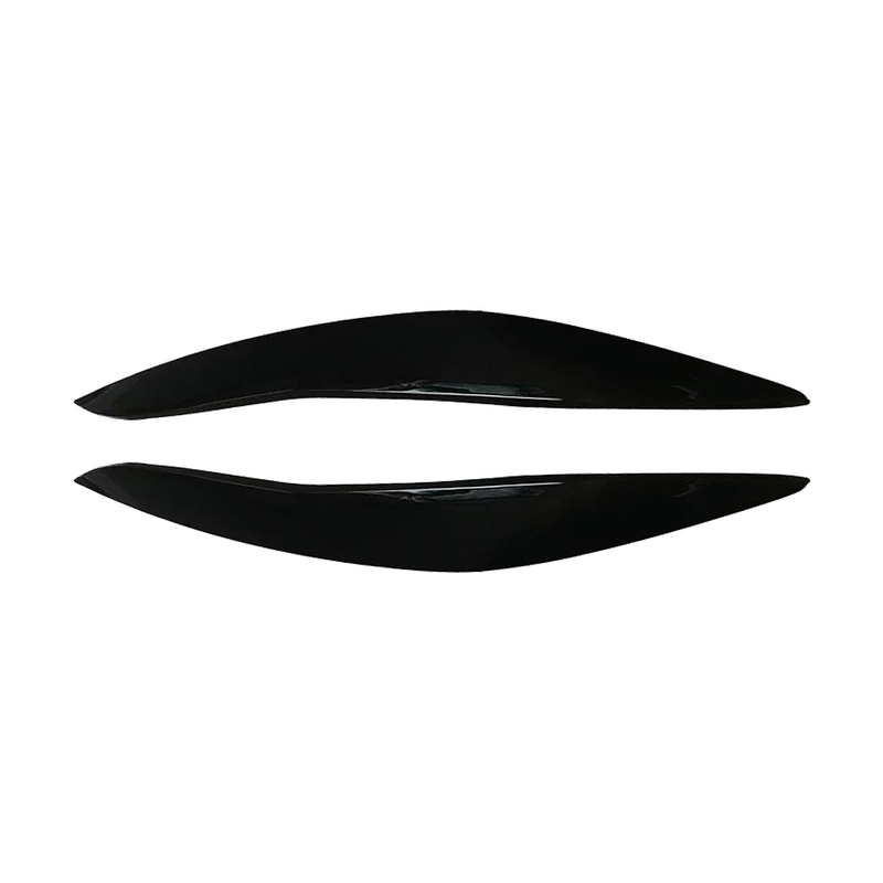Gloss black headlight eyelid covers, complete pair, for BMW 5 Series F10 / F11 (2011-2014)