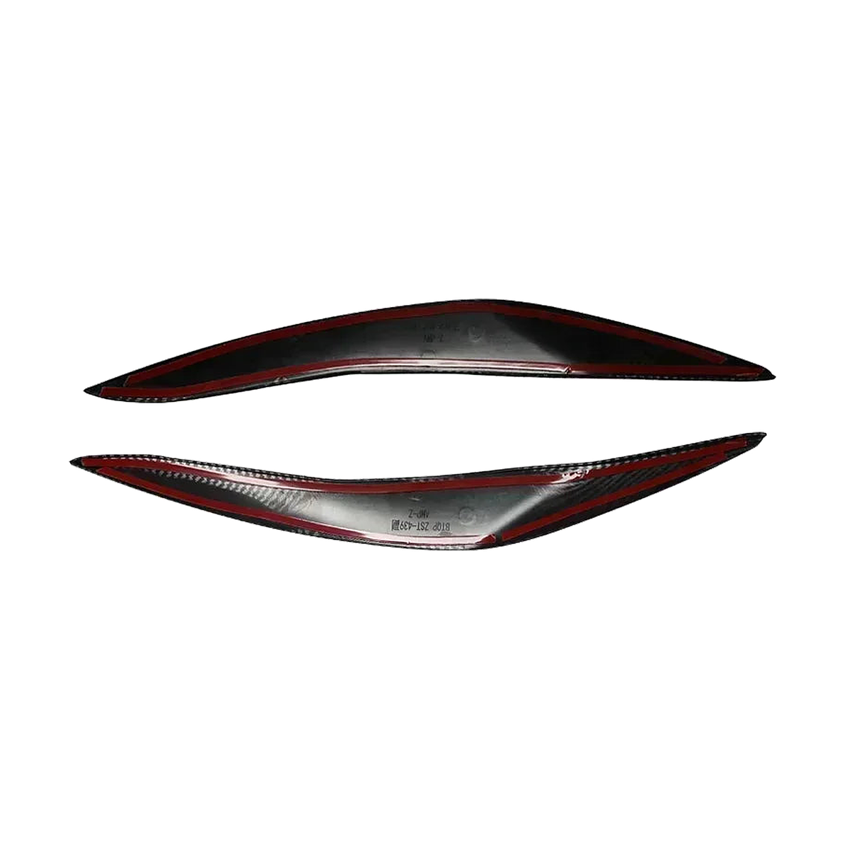 Underside view of headlight eyelid covers pair for BMW 5 Series F10 / F11 (2011-2014)
