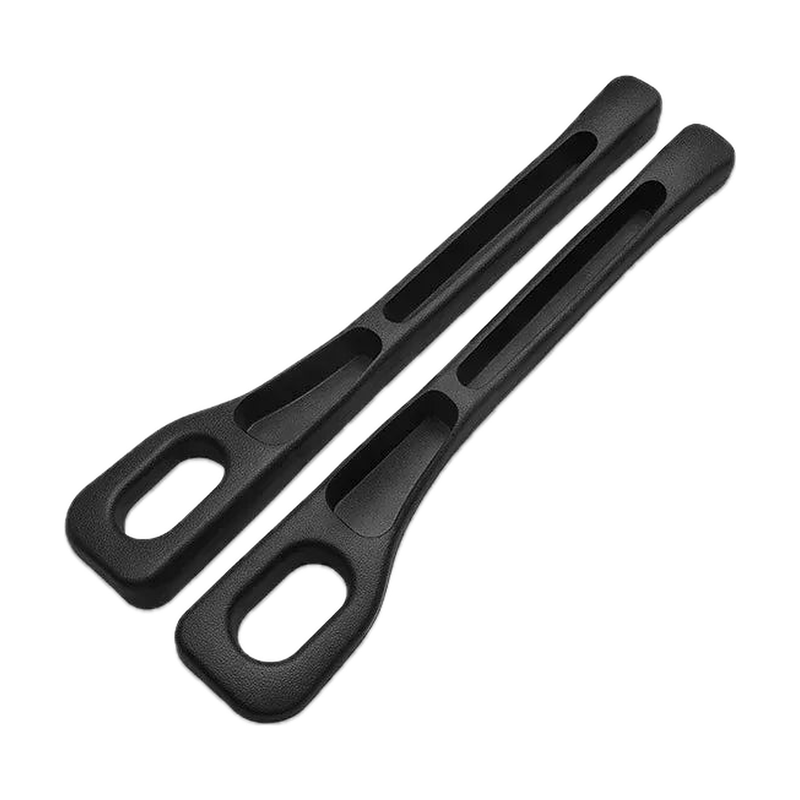 Black seat gap filler pair for BMW E90, F30, G20, E60, F10, diagonal view