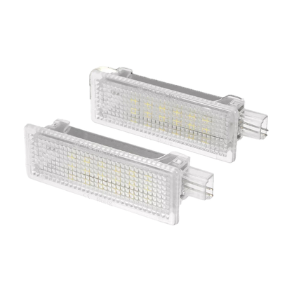 LED footwell and door courtesy light pair, clear lens, for BMW E90, E60, F10, F20, E70