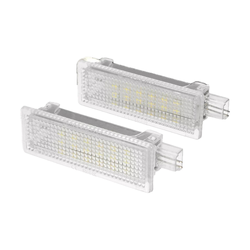LED footwell and door courtesy light pair, clear lens, for BMW E90, E60, F10, F20, E70