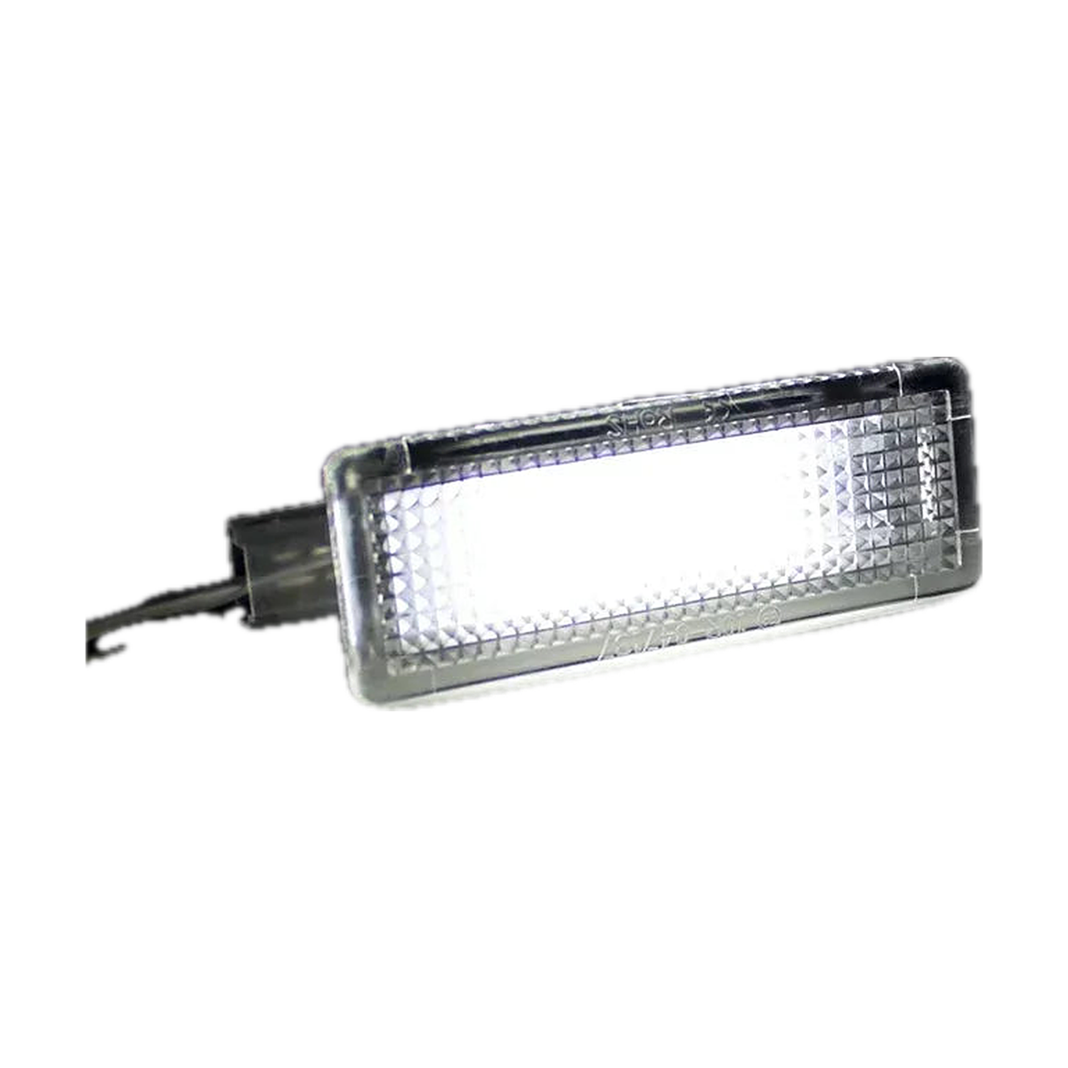 LED footwell and door courtesy light glowing white when lit, for BMW E90, E60, F10, F20, E70