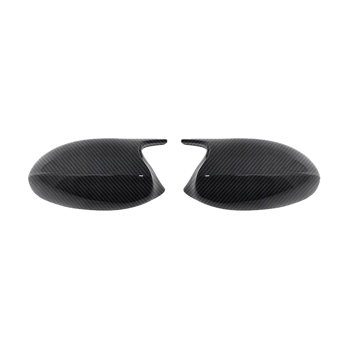 Carbon fiber weave M3-style mirror caps, product pair, for BMW 1/3 Series E81, E87, E90, E91, E92, E93