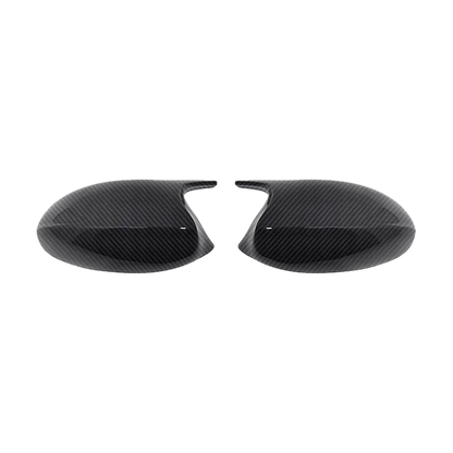 Carbon fiber weave M3-style mirror caps, product pair, for BMW 1/3 Series E81, E87, E90, E91, E92, E93