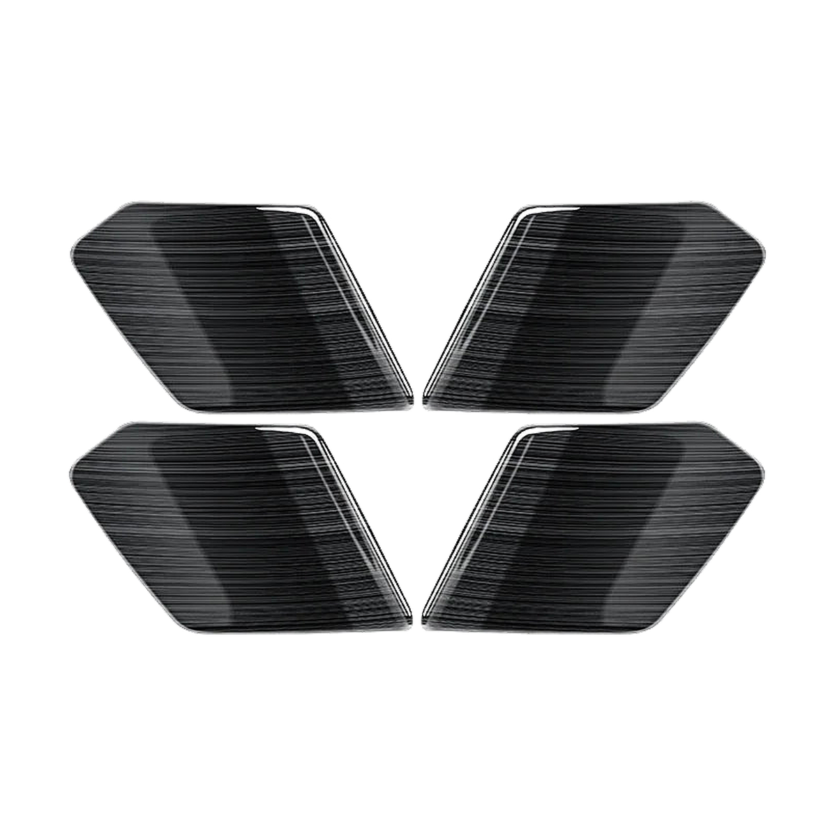 Stainless steel inner door bowl covers, set of 4, black finish, for BMW X5 G05, X6 G06, X7 G07