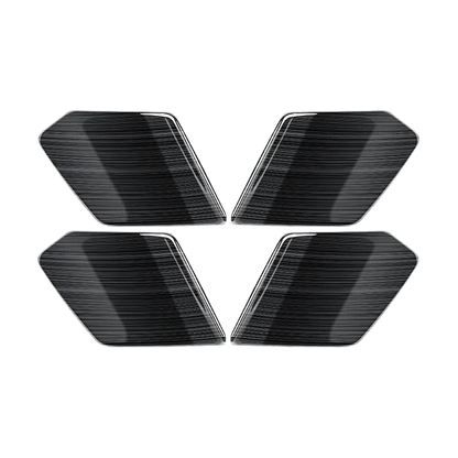 Stainless steel inner door bowl covers, set of 4, black finish, for BMW X5 G05, X6 G06, X7 G07