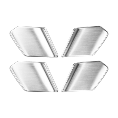 Silver finish stainless inner door bowl covers, set of 4, for BMW X5 G05, X6 G06, X7 G07